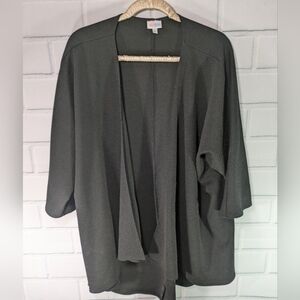 LuLaRoe Black Textured Dolman Sleeve Open Cardigan